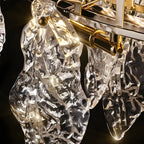 Modern Gold Glass Adjustable Kitchen Island Pendant Light