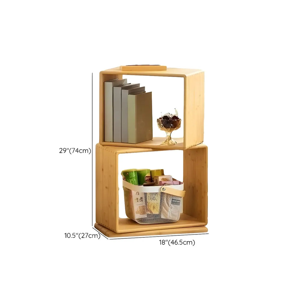 4-Tier Modern Wooden Open Cube Display Bookcase