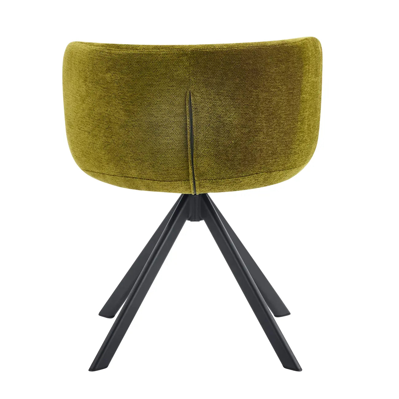 Modern Low Back Fabric Swivel Dining Chairs Set of 2