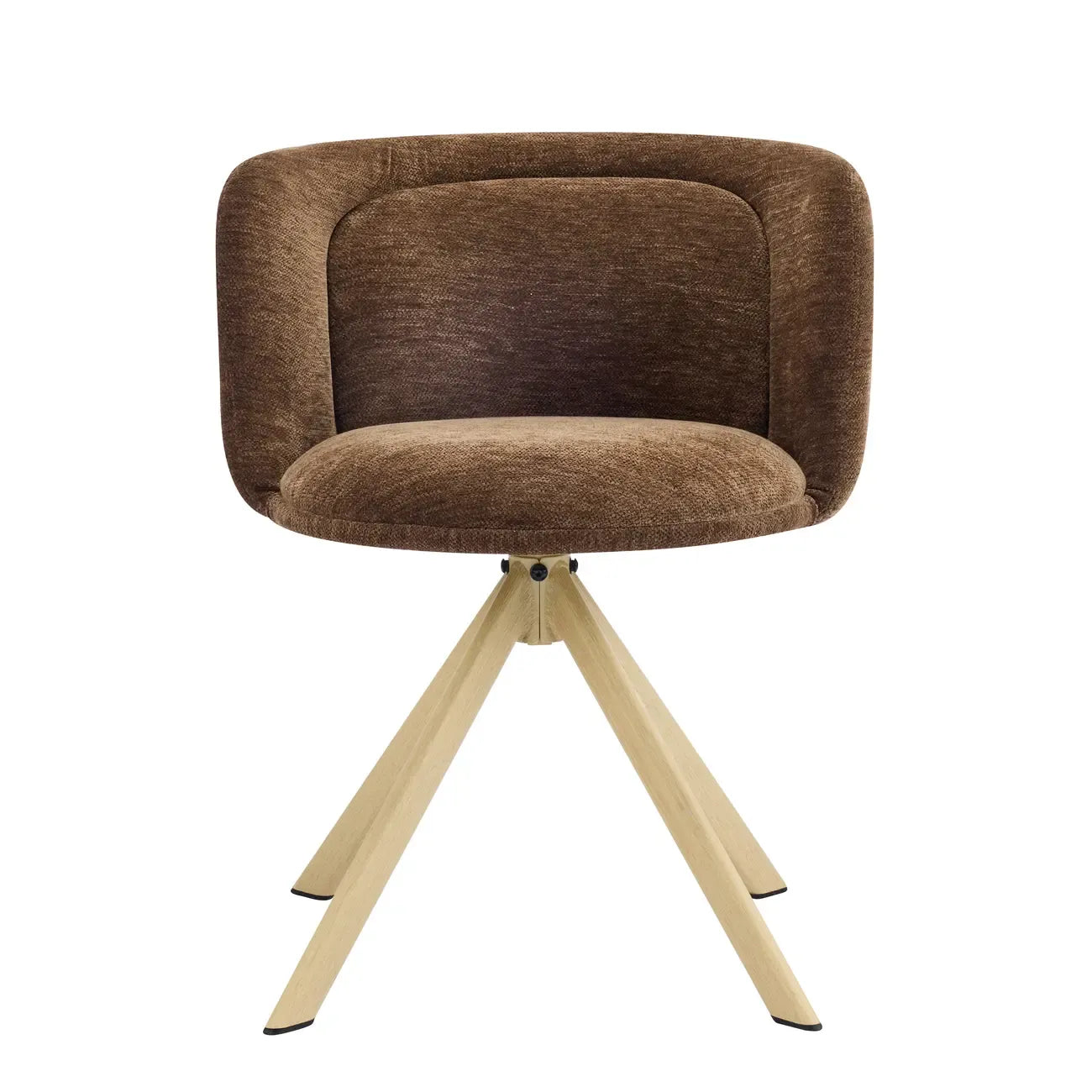 Modern Low Back Fabric Swivel Dining Chairs Set of 2