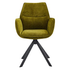 Swivel Modern Fabric High Back Upholstered Dining Chair
