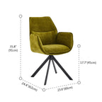 Swivel Modern Fabric High Back Upholstered Dining Chair