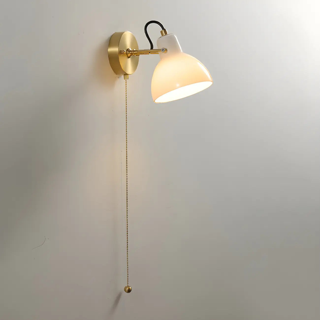 5 to 9 Inch Wall Sconce with Pull Chain for Bedroom Decor