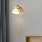 5 to 9 Inch Wall Sconce with Pull Chain for Bedroom Decor