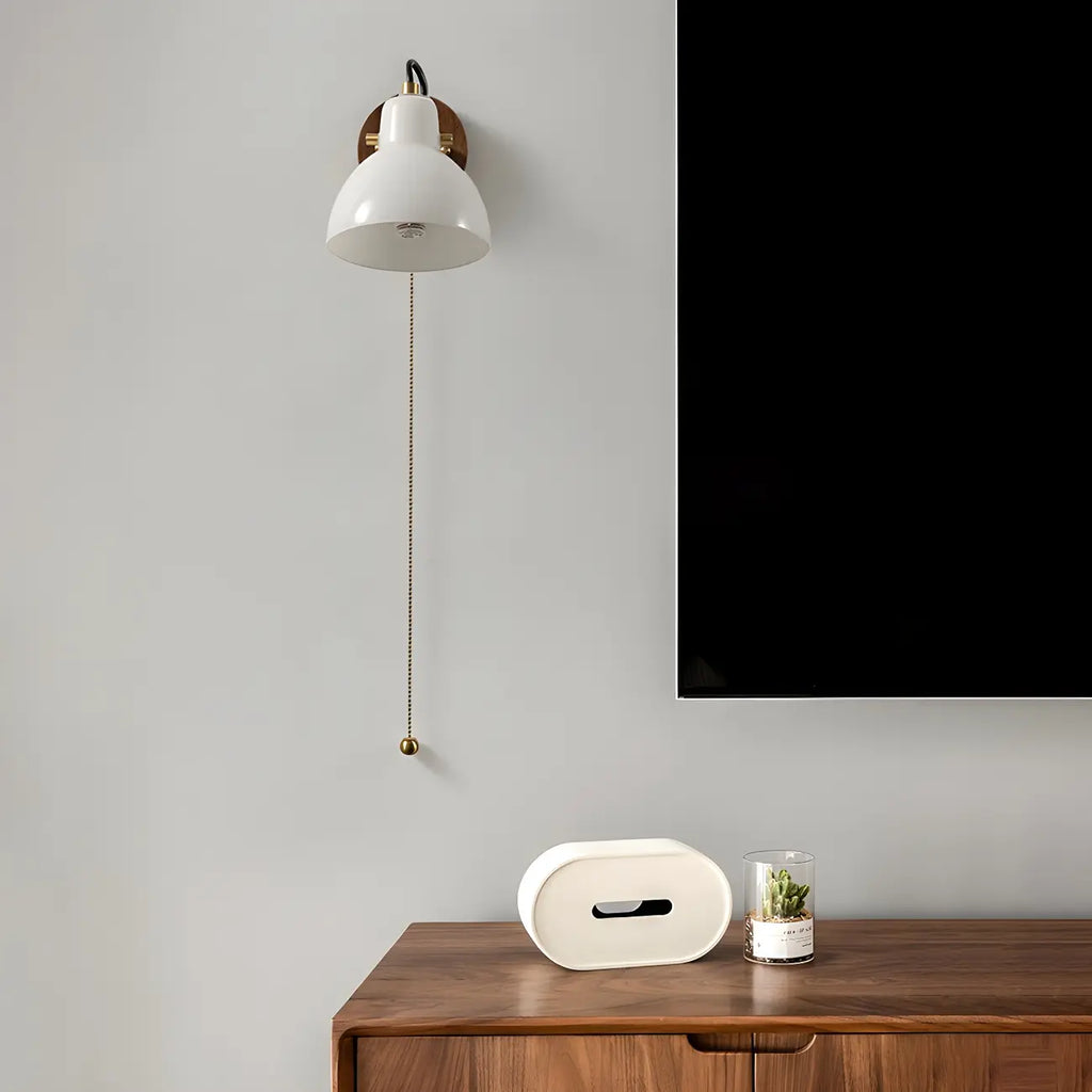 5 to 9 Inch Wall Sconce with Pull Chain for Bedroom Decor