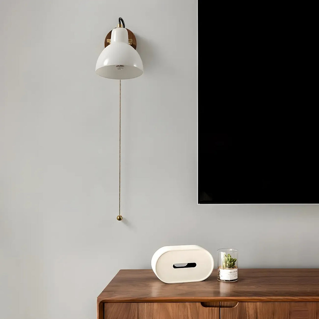 5 to 9 Inch Wall Sconce with Pull Chain for Bedroom Decor