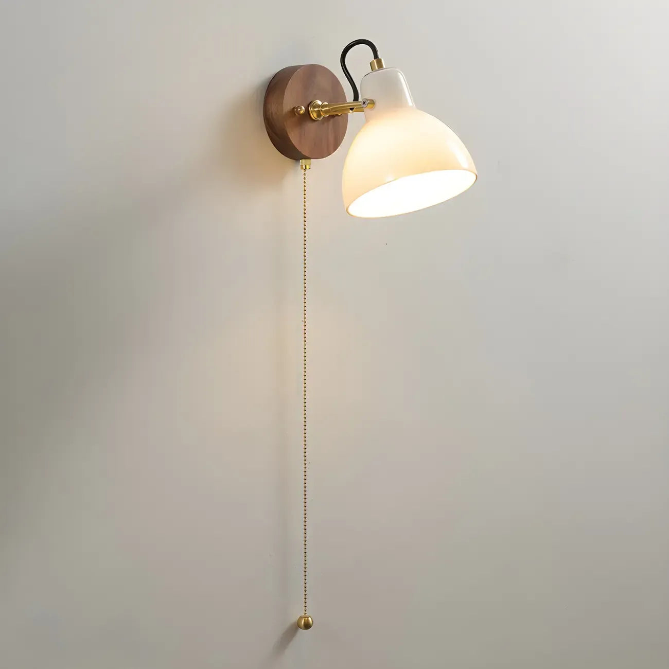 5 to 9 Inch Wall Sconce with Pull Chain for Bedroom Decor
