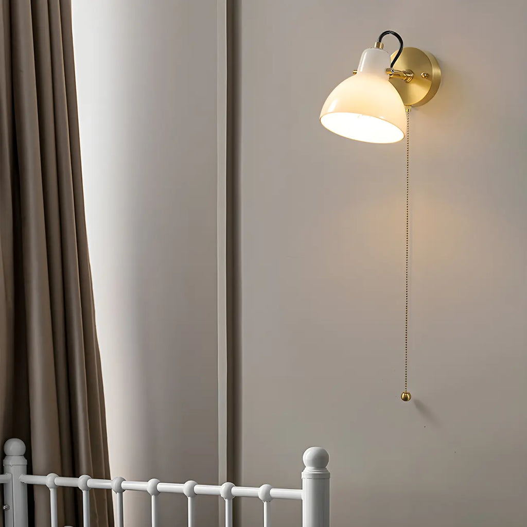 5 to 9 Inch Wall Sconce with Pull Chain for Bedroom Decor