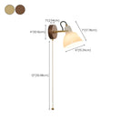 5 to 9 Inch Wall Sconce with Pull Chain for Bedroom Decor