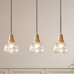 Elegant Clear Glass Dome Island Pendant Light for Kitchen