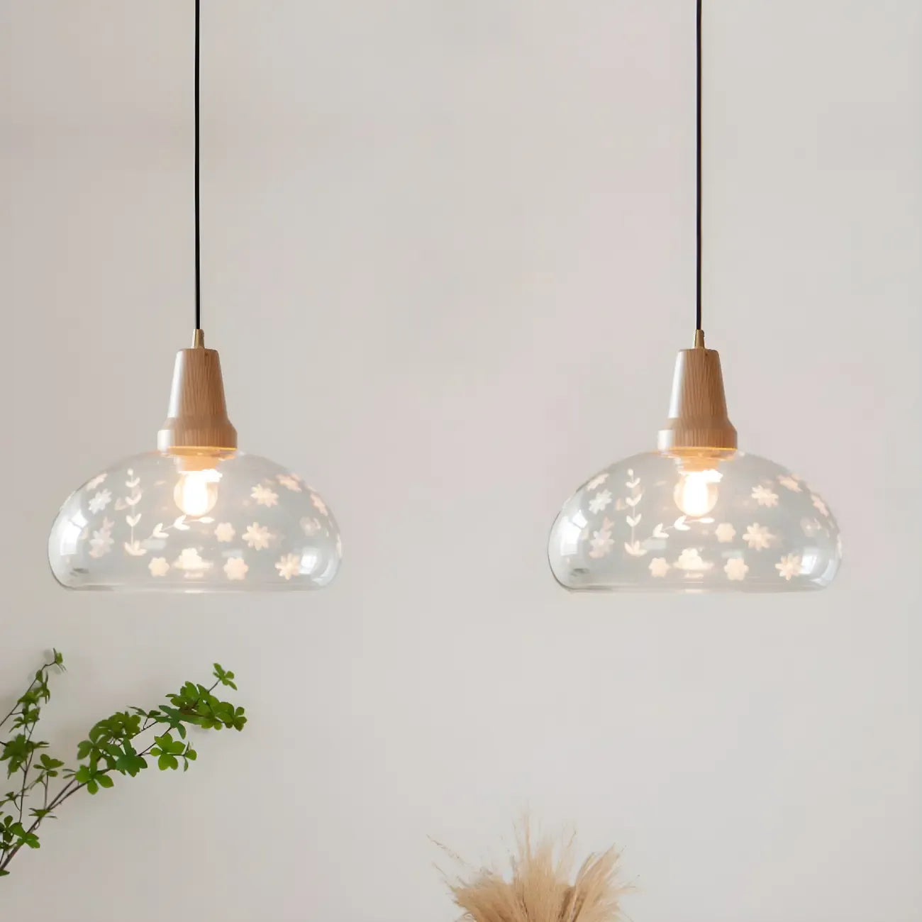 Elegant Clear Glass Dome Island Pendant Light for Kitchen