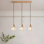 Elegant Clear Glass Dome Island Pendant Light for Kitchen