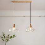 Elegant Clear Glass Dome Island Pendant Light for Kitchen