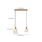 Elegant Clear Glass Dome Island Pendant Light for Kitchen