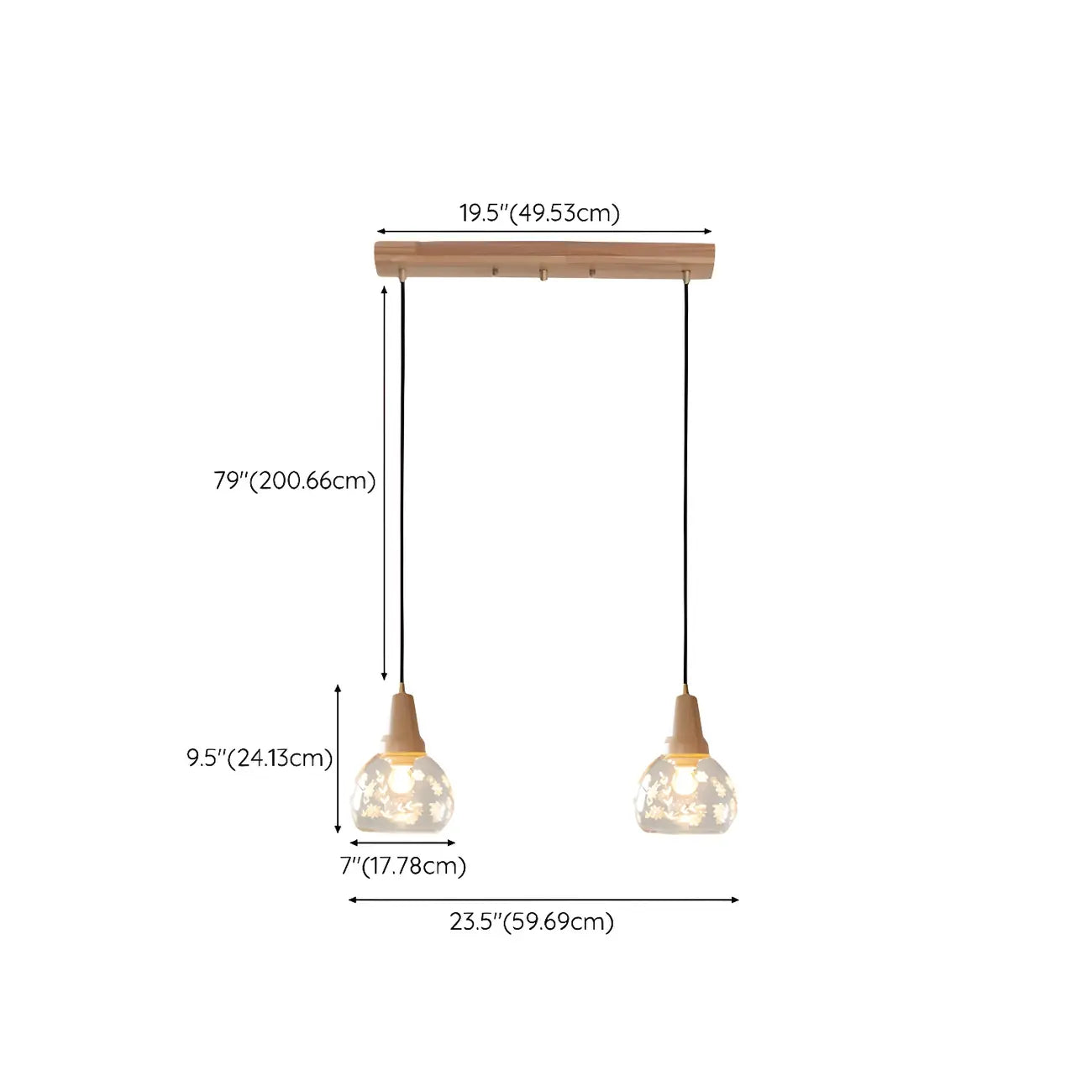 Elegant Clear Glass Dome Island Pendant Light for Kitchen