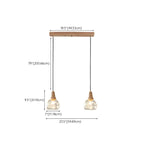 Elegant Clear Glass Dome Island Pendant Light for Kitchen