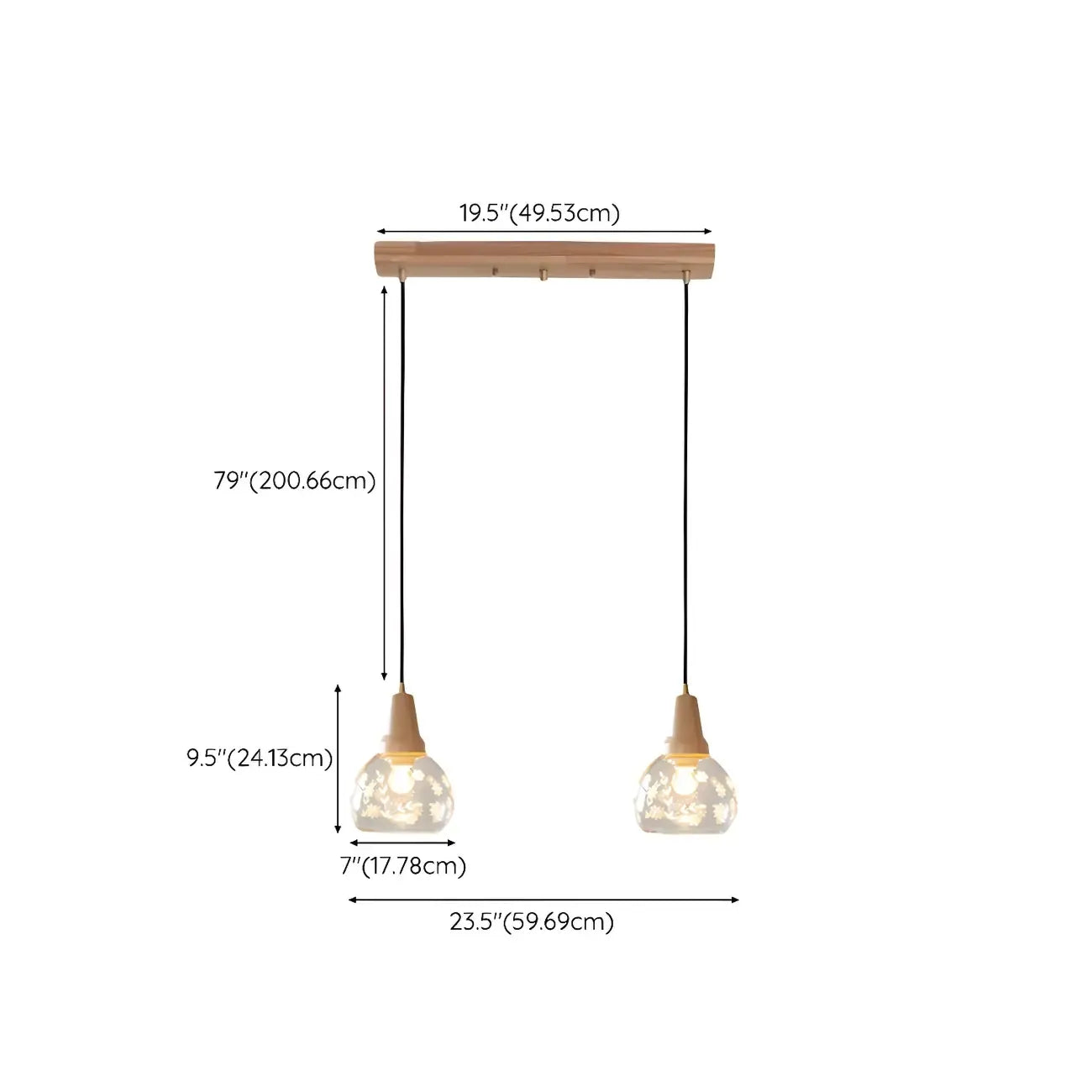 Elegant Clear Glass Dome Island Pendant Light for Kitchen