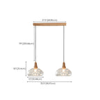 Elegant Clear Glass Dome Island Pendant Light for Kitchen