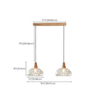 Elegant Clear Glass Dome Island Pendant Light for Kitchen