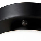 Black Minimalist Cylinder Glass Semi Flush Ceiling Light
