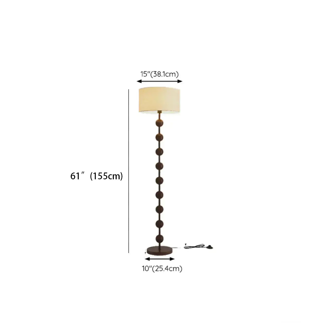 61 Traditional Up & Down Floor Lamp for Living Metal Frame