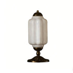 Vintage Green Elegant Glass Table Lamp with Brass Base