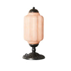 Vintage Green Elegant Glass Table Lamp with Brass Base