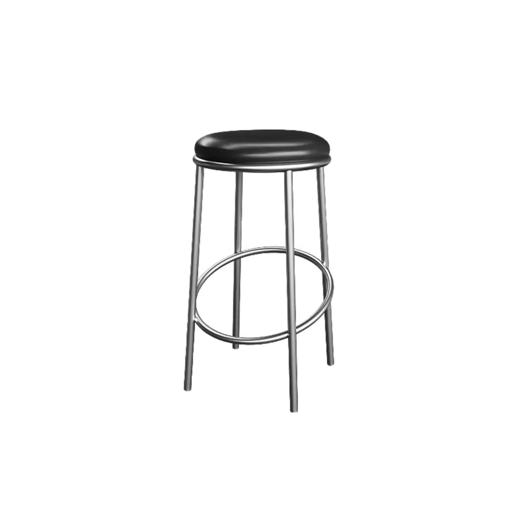 Counter Height Modern Leather Stackable Backless Bar Stools