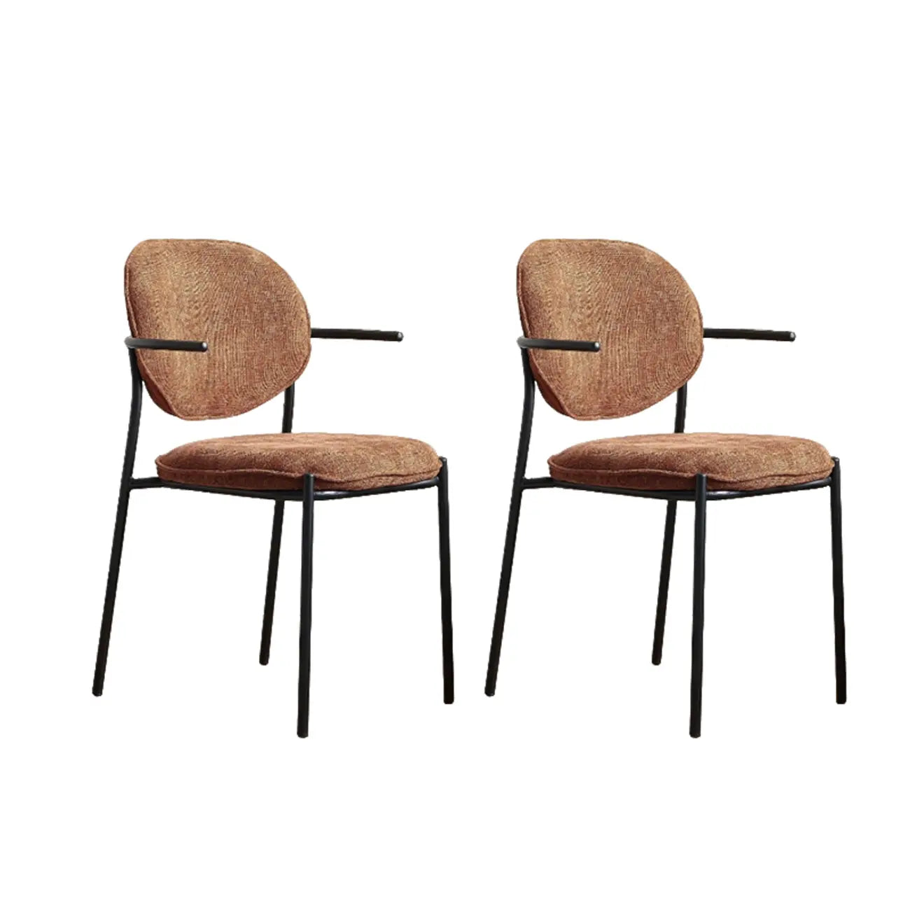 Minimalist Upholstered Armless Fabric Dining Chairs