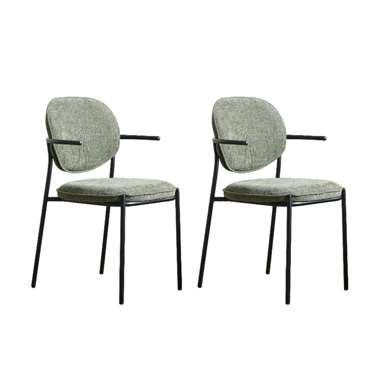 Minimalist Upholstered Armless Fabric Dining Chairs