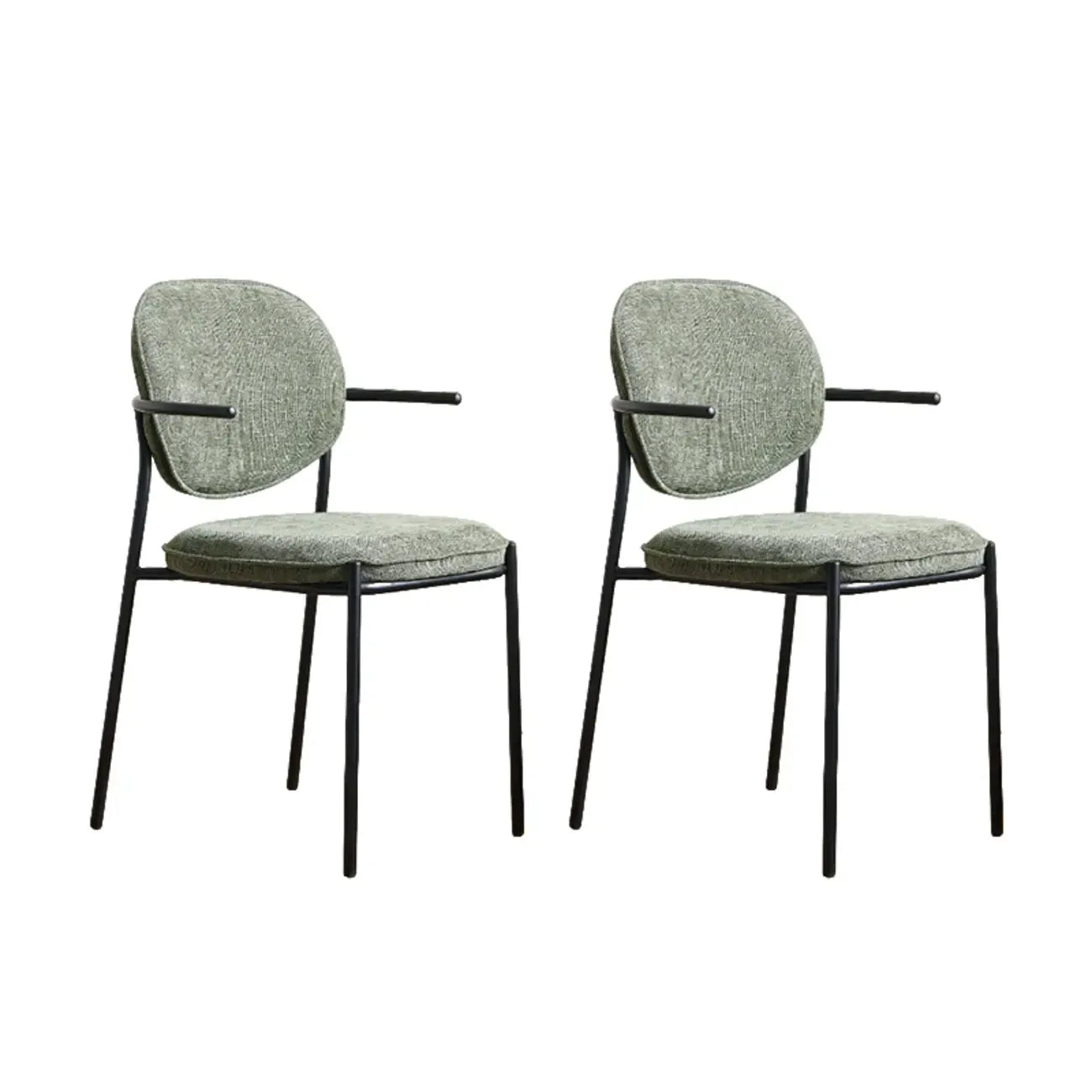 Minimalist Upholstered Armless Fabric Dining Chairs
