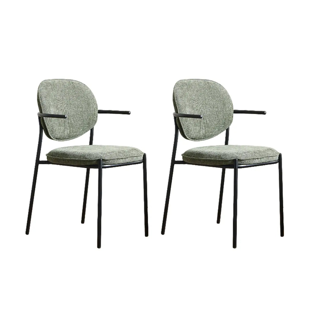Minimalist Upholstered Armless Fabric Dining Chairs