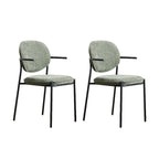 Minimalist Upholstered Armless Fabric Dining Chairs