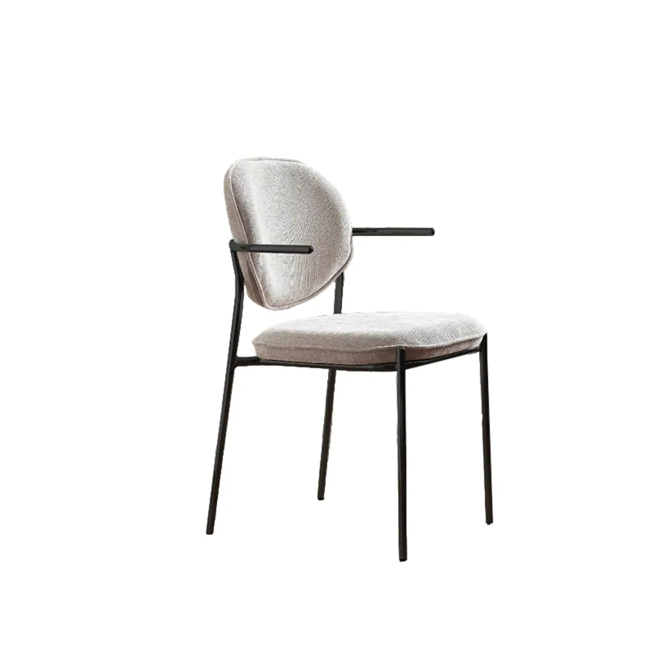 Minimalist Upholstered Armless Fabric Dining Chairs