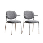 Minimalist Upholstered Armless Fabric Dining Chairs