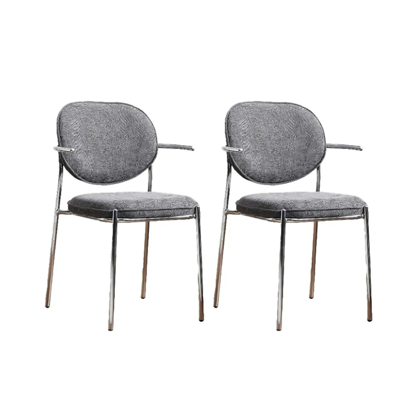 Minimalist Upholstered Armless Fabric Dining Chairs