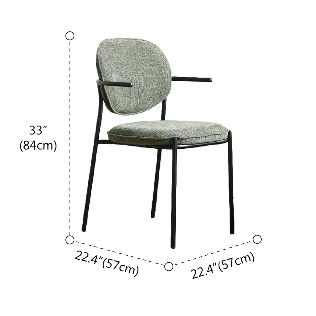 Minimalist Upholstered Armless Fabric Dining Chairs
