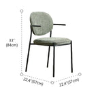 Minimalist Upholstered Armless Fabric Dining Chairs