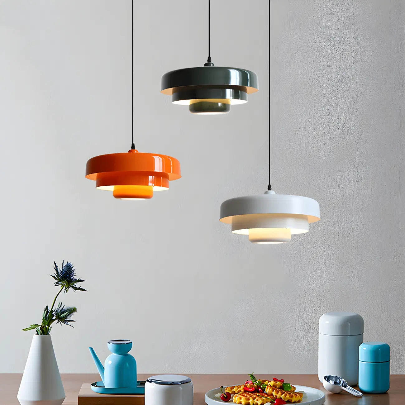 Artistic Iron Adjustable Pendant Light for Kitchen Island