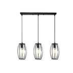Industrial Black Geometric Adjustable Island Pendant Light
