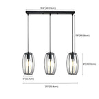 Industrial Black Geometric Adjustable Island Pendant Light