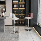 Minimalist Acrylic Swivel Bar Stools Cushion Bucket Seat