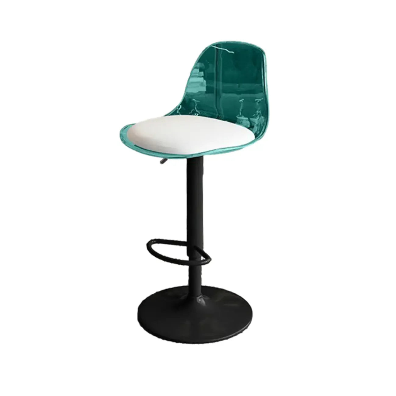 Minimalist Acrylic Swivel Bar Stools Cushion Bucket Seat