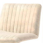 Modern Cream Leather Adjustable Swivel Side Chair