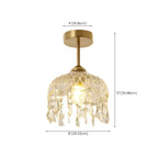 Contemporary LED Brass Semi-Flush Ceiling Light for Home