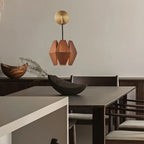 Diamond-Shape Wooden Wall Sconce for Interior Lighting