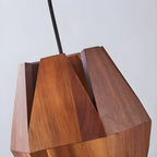 Diamond-Shape Wooden Wall Sconce for Interior Lighting