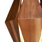 Diamond-Shape Wooden Wall Sconce for Interior Lighting
