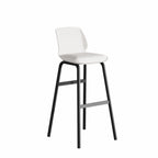 Minimalist Metal Upholstered Short Counter Height Bar Stool