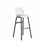 Minimalist Metal Upholstered Short Counter Height Bar Stool